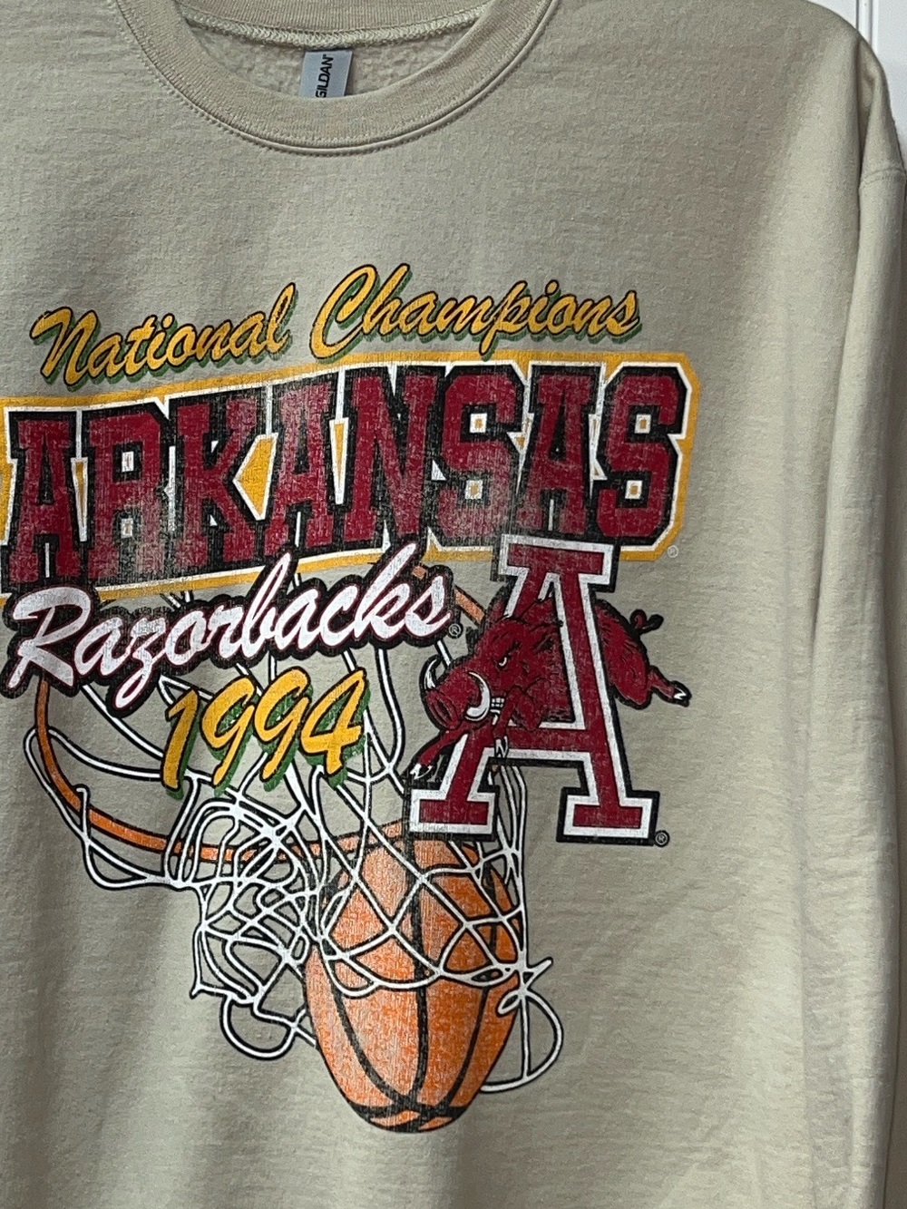 Arkansas Razorbacks 94 Championship Sweatshirt L Reproduction